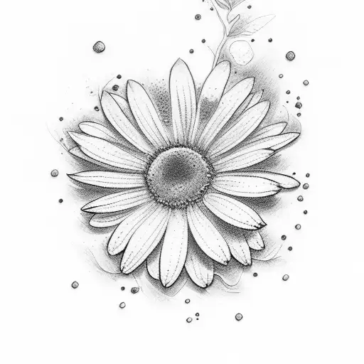 trio of daisies top tattoo design idea