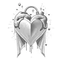 Crying Heart tattoo design idea
