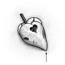 Crying Heart tattoo design idea