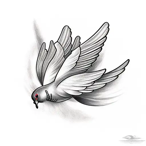 dove wings tattoo design idea