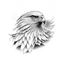 eagle dove and falcon tattoo design idea