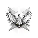 eagle dove and falcon tattoo design idea