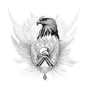 eagle dove and falcon tattoo design idea