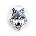 adult wolf with 2 cubs tattoo design idea