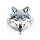 adult wolf with 2 cubs tattoo design idea
