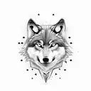 wolf  teeth showing tattoo design idea