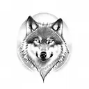 wolf  teeth showing tattoo design idea