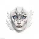 dove face tattoo design idea