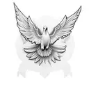 white dove tattoo design idea