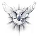 white dove tattoo design idea