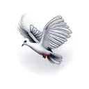 white dove tattoo design idea