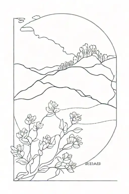 Ireland nature tattoo design idea