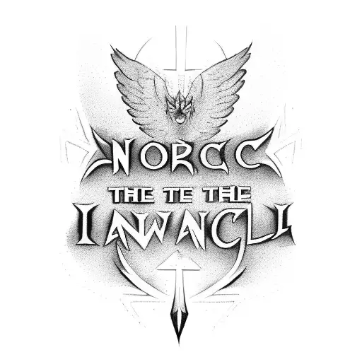  cover the words noah maria and angel on back shoulder tattoo design idea