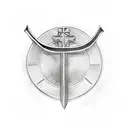 Christian Cross crossed with a sword tattoo design idea