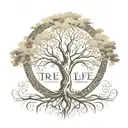 tree of life with first name Bryan in the roots tattoo design idea