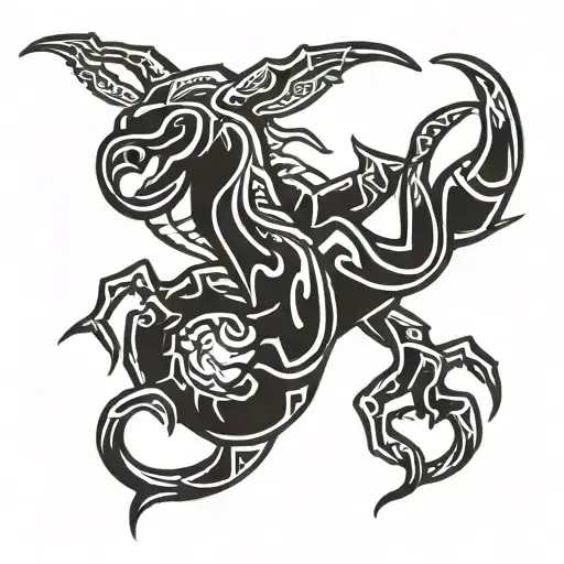 maori scorpion tattoo design idea