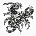 maori scorpion tattoo design idea