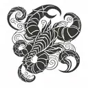 maori scorpion tattoo design idea