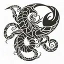 maori scorpion tattoo design idea