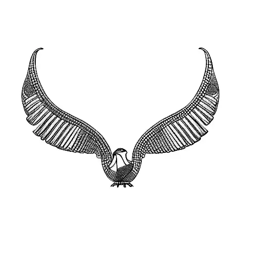 an egyptian eagle tattoo design idea