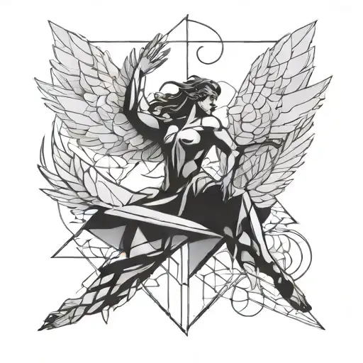 fallen Angels and ikar falling angel tattoo design idea