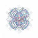 A baseball diamond transformed into a complex geometric pattern with an eagle perched on one of the bases tattoo design idea