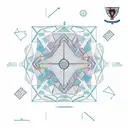 A baseball diamond transformed into a complex geometric pattern with an eagle perched on one of the bases tattoo design idea