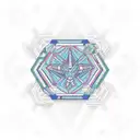 A baseball diamond transformed into a complex geometric pattern with an eagle perched on one of the bases tattoo design idea