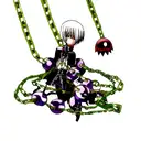 phantom troupe spider chained with kurapika chains tattoo design idea