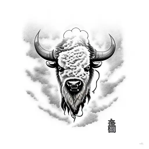 Bull skull vector. Buffalo Bison Native American Skull Tattoo Tribal Style  Stock Vector Image & Art - Alamy