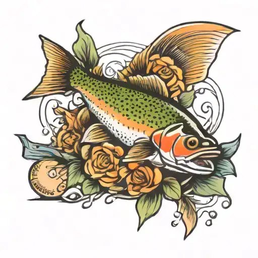 trout wagon  tattoo design idea