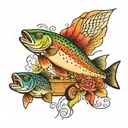 trout wagon  tattoo design idea