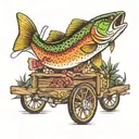 trout wagon  tattoo design idea