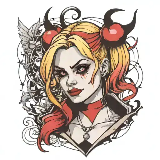 Harley Quinn tattoo design idea