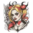 Harley Quinn tattoo design idea