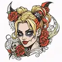 Harley Quinn tattoo design idea