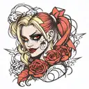 Harley Quinn tattoo design idea