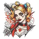 Harley Quinn tattoo design idea