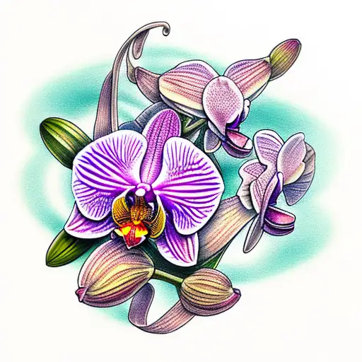 Orchid tattoo design idea