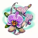 Orchid tattoo design idea