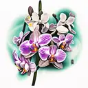 Orchid tattoo design idea