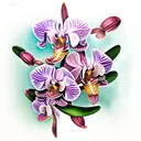 Orchid tattoo design idea