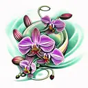Orchid tattoo design idea