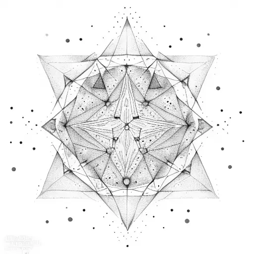 A constellation of stars forming the shape of a tear drop tattoo design idea