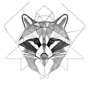 racoon face tattoo design idea