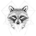 racoon face tattoo design idea