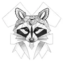 racoon face tattoo design idea