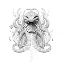 jungle with anaconda tattoo design idea