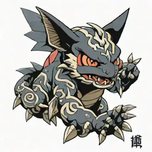 Gliscor from pokemon tattoo design idea