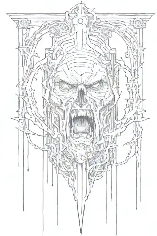 I Have No Mouth and I Must Scream Monolith  tattoo design idea